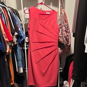 Beautiful Calvin Klein, coral colored dress